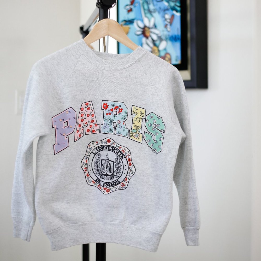 Old School Paris University Crewneck Sweater